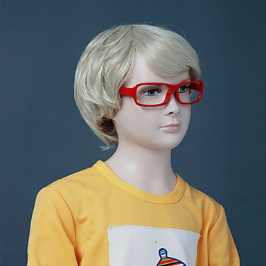 Монолитным высокого качества синтетического короткими светлыми волосами Детский