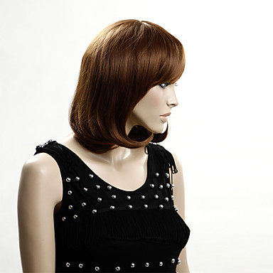 Kanekalon японца 100% Синтетические Короткие вьющиеся (Темно-русый)