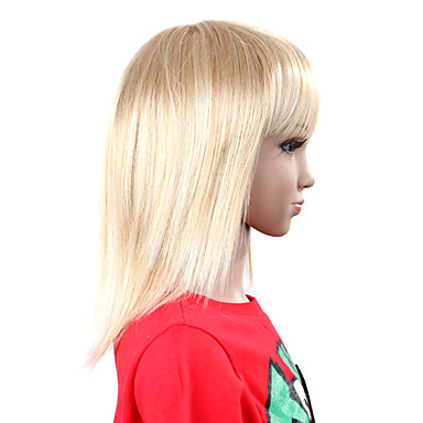 высшего сорта синтетических потом прямо блондинка детский парик
