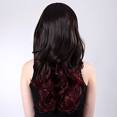 Монолитным высокого качества синтетического Длинные Карие полный взрыв Вьющиеся Крылья