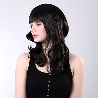 Монолитным длинные черные вьющиеся полный взрыв высокого качества синтетического Крылья