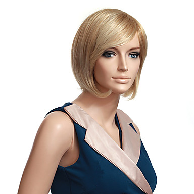 Монолитным высокого качества синтетического короткий прямой Blonde Парики
