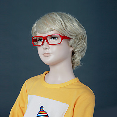 Монолитным высокого качества синтетического короткими светлыми волосами Детский