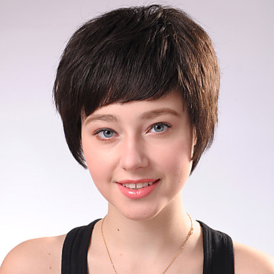 Монолитным коротких каштановый фигурных синтетического волокна парики полный взрыв