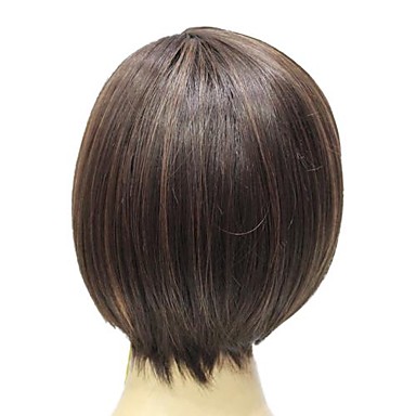 Монолитным Синтетический Высокое качество Браун короткий парик