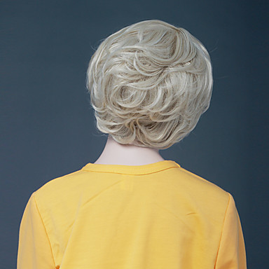 Монолитным высокого качества синтетического короткими светлыми волосами Детский