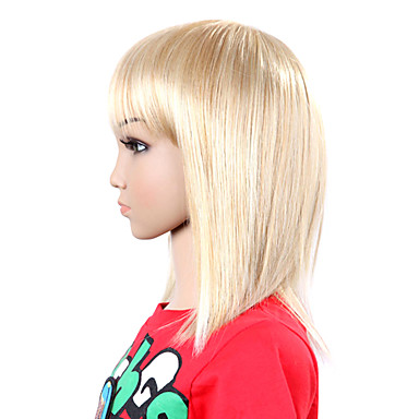 высшего сорта синтетических потом прямо блондинка детский парик