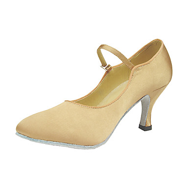 Танцевальные женские туфли с верхом из атласа (пошив на заказ)