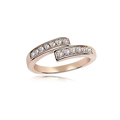 (1 шт) Элегантный женский Золотой Серебряный Кристалл Кольца