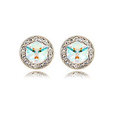 (1 пара) Мода (Star Glow) Шампанское Золото и Блестящий Белый Сплав Серьги