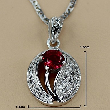 Мода 925 Посеребренная медь Циркон Подвески