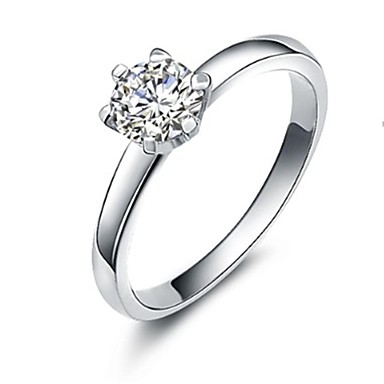 Классический Женщины 0.65ct Швейцарский Алмаз стерлингового серебра 925 Обручальное кольцо (1 шт)