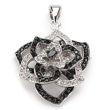 Мода 925 Посеребренная медь Циркон Подвески