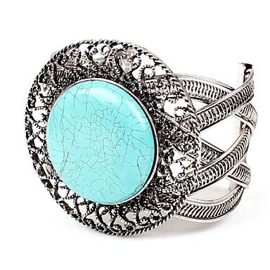 Vintage 21см Женская Голубой Torquise Браслет-манжета (1 шт)