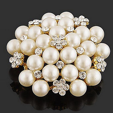 Высокое качество медного сплава отделкой из жемчуга покрытием Брошь