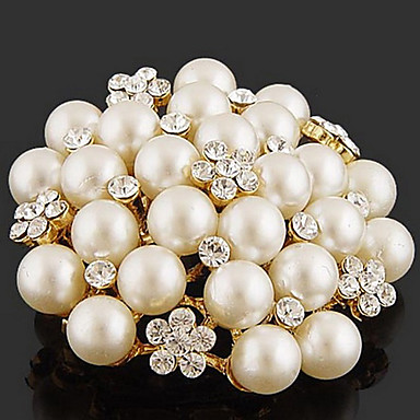 Высокое качество медного сплава отделкой из жемчуга покрытием Брошь