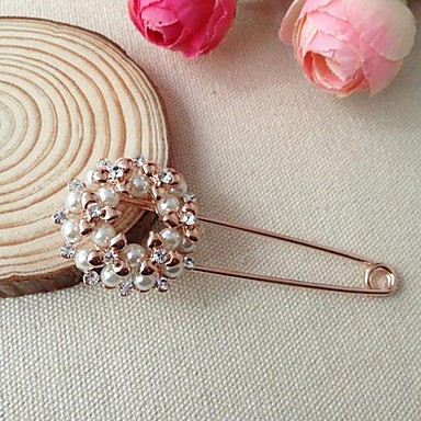 Г-жа мод 8,2 см белый циркон Имитация Pearl Броши