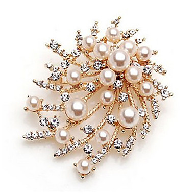 Элегантный Рождество сплава подарок для подруги брошь с imitan жемчуга (1 шт)