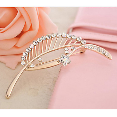 Сладкий 7.5cm Женские золотые сплава Rhinestone Брошь (золото) (1 шт)