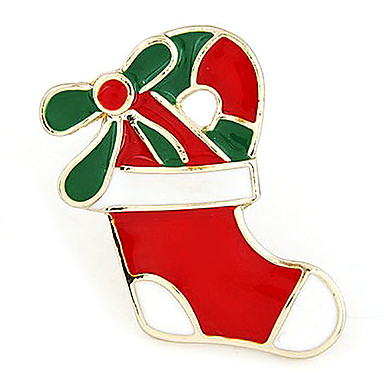 Многоцветный Рождества 4.2cm мужской'S Сплав Брошь (золото) (1 шт)