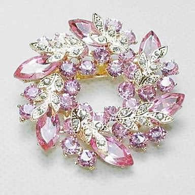 Роскошные всего алмаз двойной цветок брошь цвета