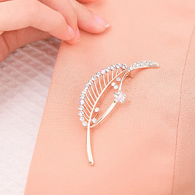 Сладкий 7.5cm Женские золотые сплава Rhinestone Брошь (золото) (1 шт)