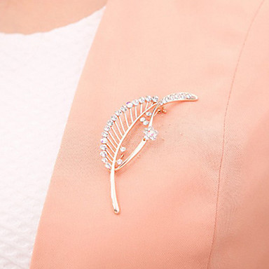 Сладкий 7.5cm Женские золотые сплава Rhinestone Брошь (золото) (1 шт)