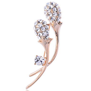 Кристаллы Lureme цветы Брошь