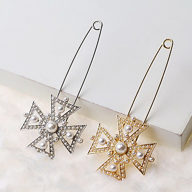 Сладкий 11.5cm Женская Разноцветные Легкосплавные Pearl Броши (Silver, Gold) (1 шт)