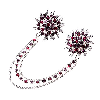 Сладостных 21.5cm Женская сплав серебра Кристалл Броши (1 шт)