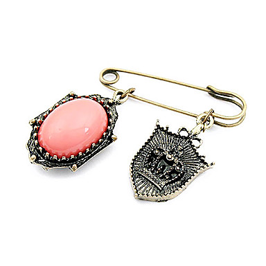 Сплава год сбора винограда акриловые Gem экранной структуры Брошь