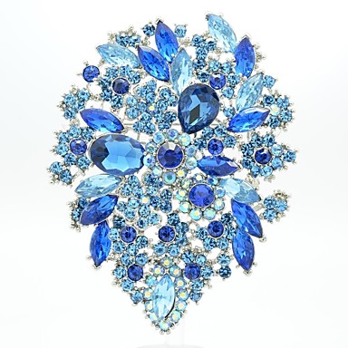 10.4cm сплава и горный хрусталь Цветочные Брошь Pin (больше цветов)