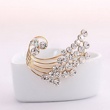 Сладостных 4.5cm женщин Золотой сплав Rhinestone Броши (Золотой) (1 шт)