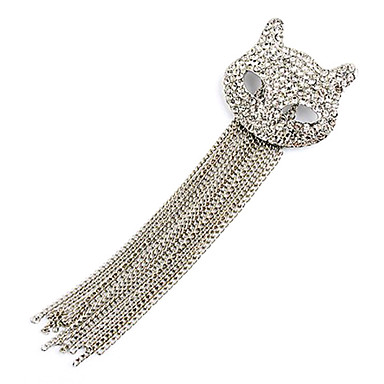 античная медь кошка кисточкой брошь