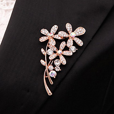 Сладостных 6 см Для Женщин многоцветный Rhinestone сплава Броши (золото, серебро) (1 шт)