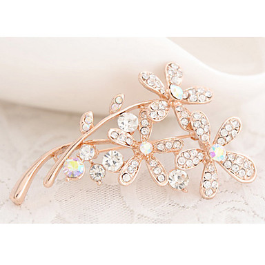 Сладостных 6 см Для Женщин многоцветный Rhinestone сплава Броши (золото, серебро) (1 шт)