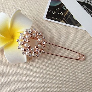 Г-жа мод 8,2 см белый циркон Имитация Pearl Броши