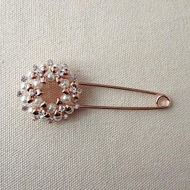 Г-жа мод 8,2 см белый циркон Имитация Pearl Броши