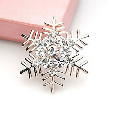 изящная белая снежинка подарок для подруги сплава брошь (1 шт)
