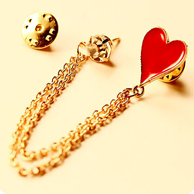 Европейских 15см Женская Золотой сплав Броши (черный, красный) (1 шт)