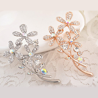 Сладостных 6 см Для Женщин многоцветный Rhinestone сплава Броши (золото, серебро) (1 шт)