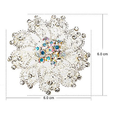 Свадебный стиль Элегантный Посеребренная горный хрусталь брошь (случайный цвет)