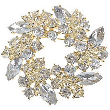 Многоцветный Гарланд австрийской Брошь Pin Кристалл (белый топаз)