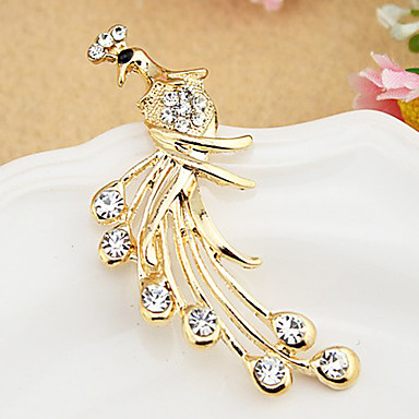 Листья Полный Сияющий Ницце Кристалл Брошь Венок