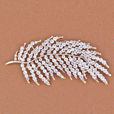 Лист Pin Броши горный хрусталь брошь Корея шаль пряжкой застежкой X61