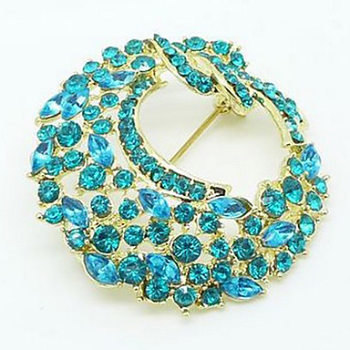 Мода 4.8cm Для Женщин многоцветный Rhinestone сплава Броши (зеленый, синий, фиолетовый) (1 шт)