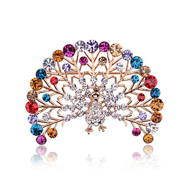 Красочные Lureme брошь павлин