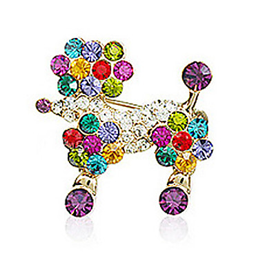 австрийский хрусталь брошь пудель