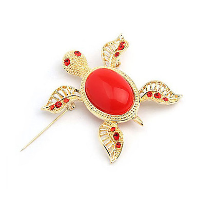 Сплав Циркон Pattern Смола Черепаха Броши (случайный цвет)