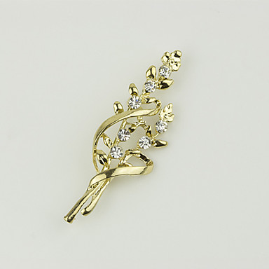 Мода 6.5cm женщин Золотой сплав Rhinestone Броши (Золотой) (1 шт)